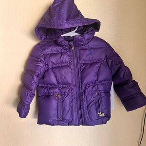 Ralph Lauren Purple Kids Puffer Jacket